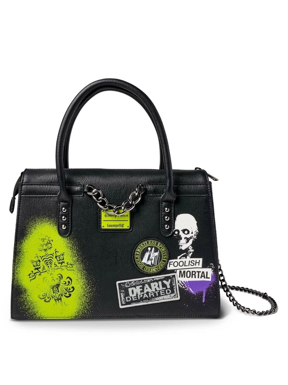 NWT Retired Disney Parks Loungefly Haunted Mansion Ghosts Satchel Crossbody